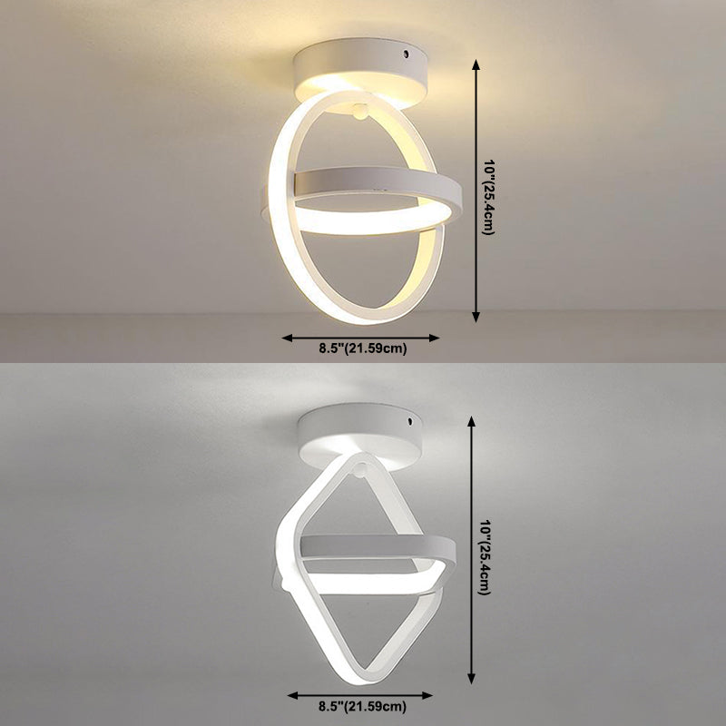 Accesorio de iluminación de techo de montaje empotrado de estilo moderno con pantalla geométrica de 2 luces
