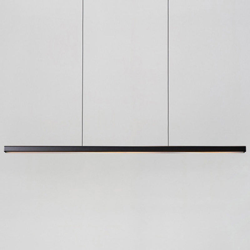 Minimalism Contemporary Style Island Chandelier Light Linear LED Island Light for Dining Room