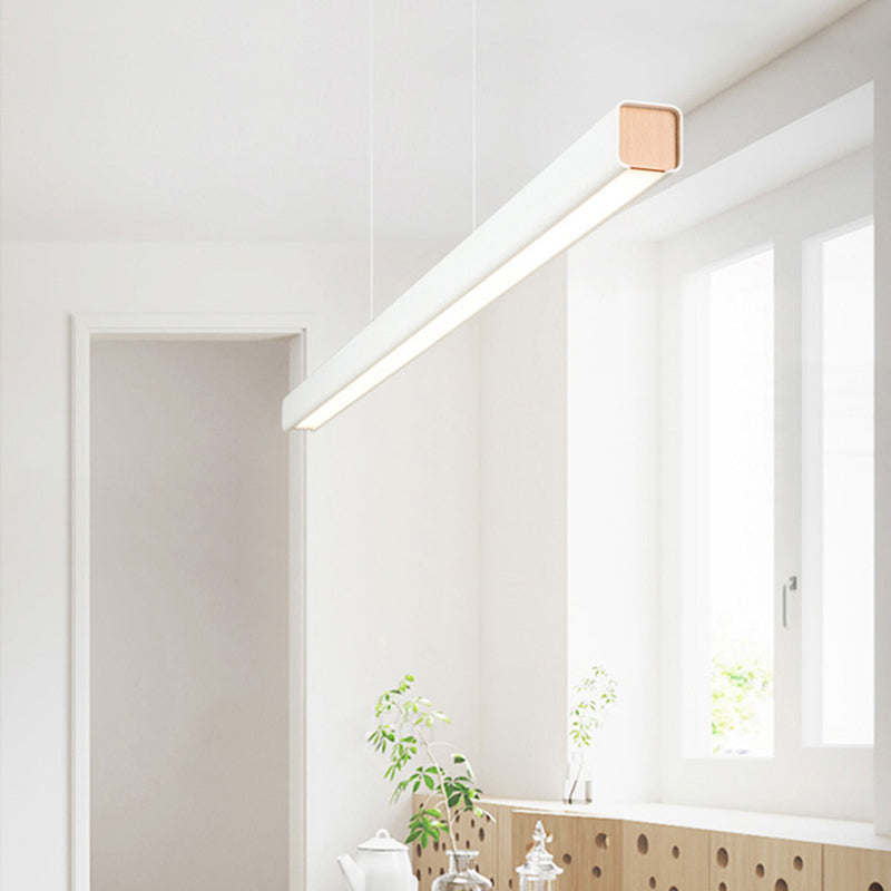 Minimalism Contemporary Style Island Chandelier Light Linear LED Island Light for Dining Room