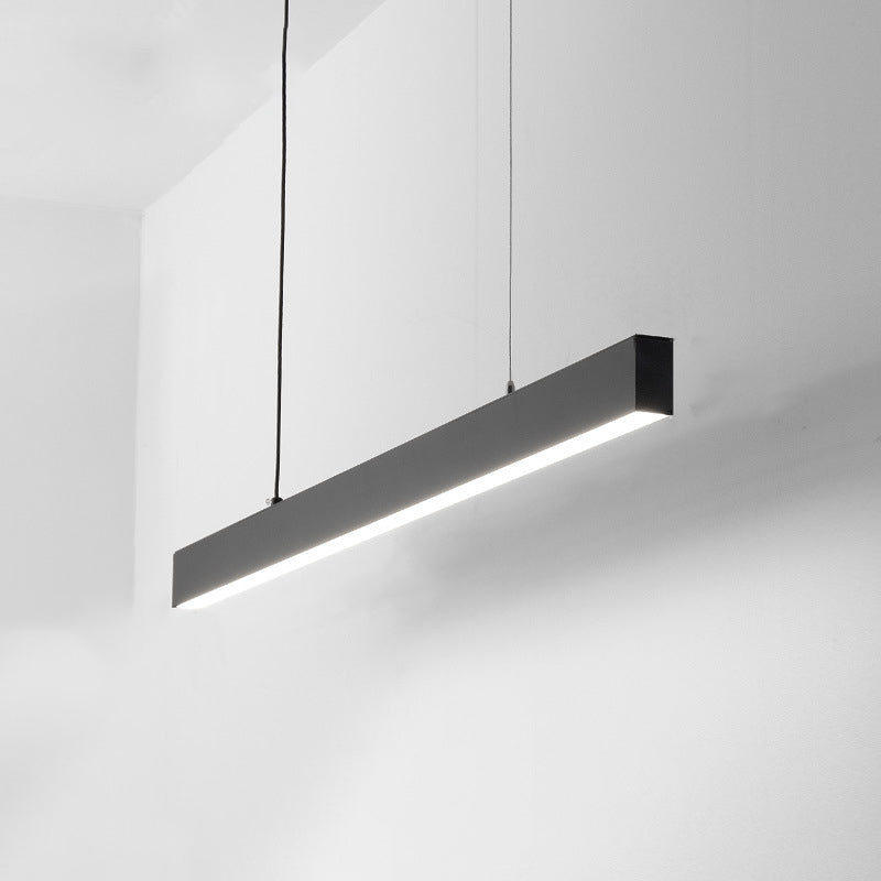 Rectangle Island Lights Modern Metal 1 Light Kitchen Island Lighting in Black