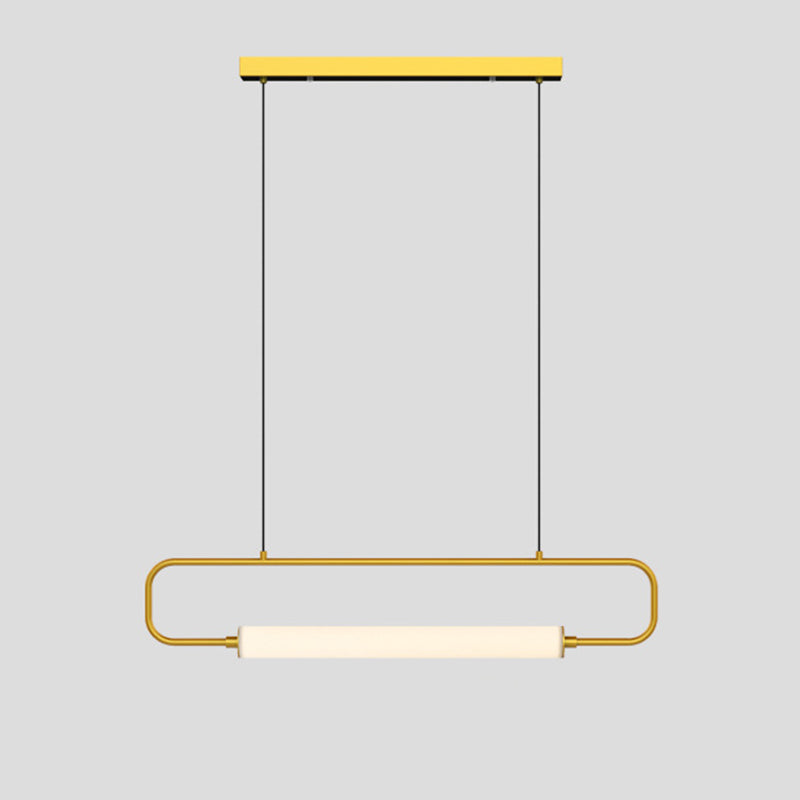 Rectangle Island Light Fixture Modern Metal 1 Light Island Ceiling Light for Dining Room