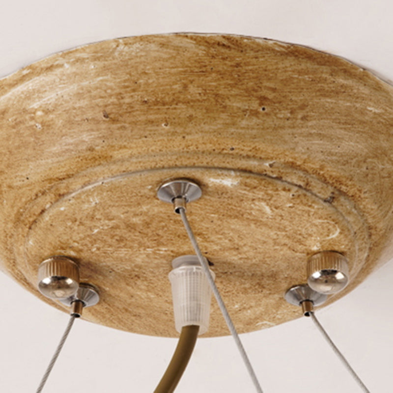 Modern Globe Island Light Fixture Glass Island Ceiling Light in Brown Finish