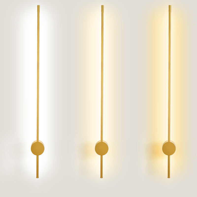 Modern Concise LED Wall Sconce Wrought Iron Linear Wall Lamp with Acrylic Shade