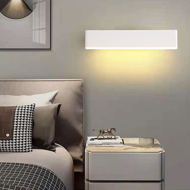 Lampe murale à LED à la mode moderne laquée en aluminium rotatif en aluminium Lumière murale avec une teinte acrylique