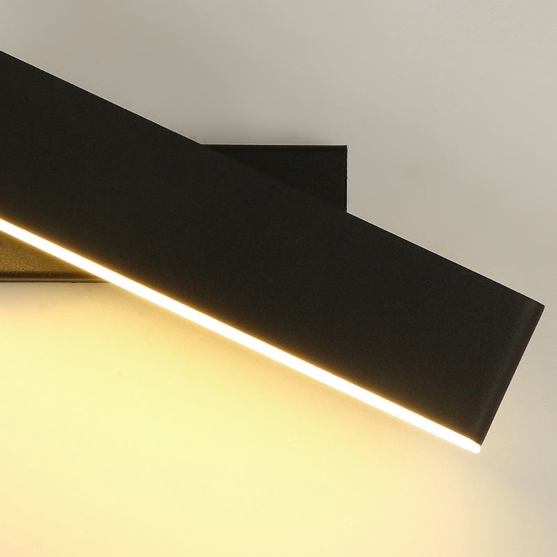 Lampe murale à LED à la mode moderne laquée en aluminium rotatif en aluminium Lumière murale avec une teinte acrylique