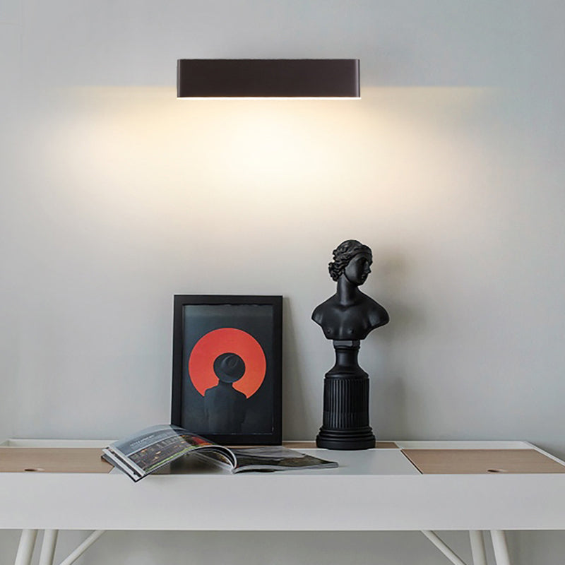 Lampe murale à LED à la mode moderne laquée en aluminium rotatif en aluminium Lumière murale avec une teinte acrylique
