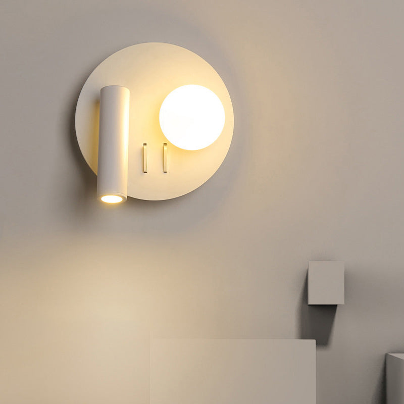 Acrylic White LED Wall Lamp in Modern Creative Style Aluminium Reading Wall Light for Bedroom