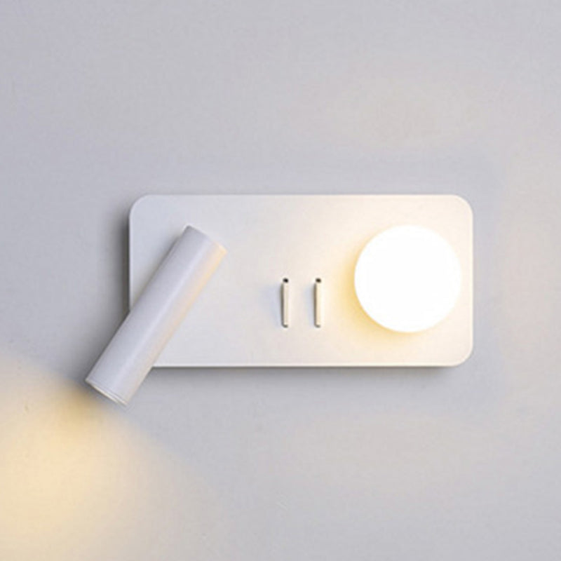 Acrylic White LED Wall Lamp in Modern Creative Style Aluminium Reading Wall Light for Bedroom