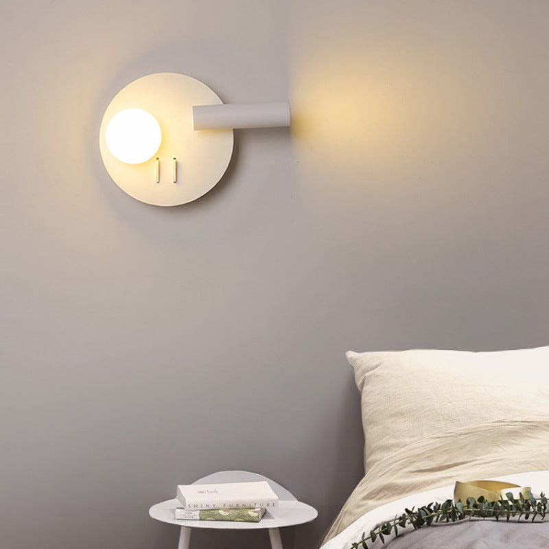 Acrylic White LED Wall Lamp in Modern Creative Style Aluminium Reading Wall Light for Bedroom