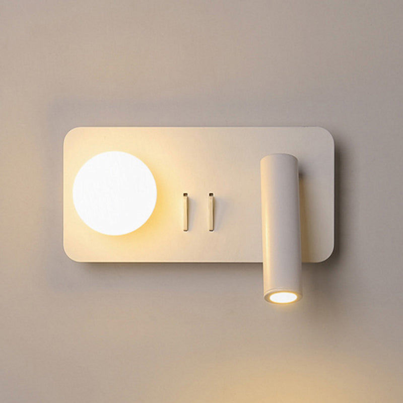 Acrylic White LED Wall Lamp in Modern Creative Style Aluminium Reading Wall Light for Bedroom