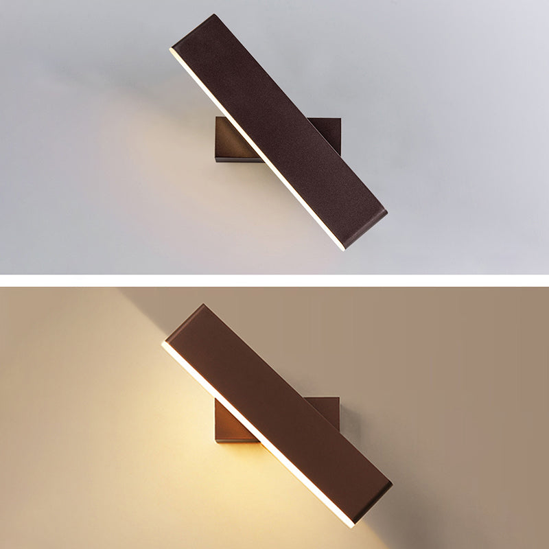 Acryl rechteckige LED -Wandlampe in moderner Einfachheit Aluminium Rotatable Wandleuchte für Schlafzimmer