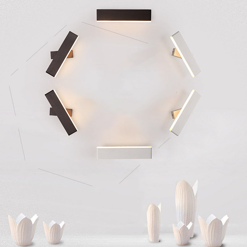Acryl rechteckige LED -Wandlampe in moderner Einfachheit Aluminium Rotatable Wandleuchte für Schlafzimmer