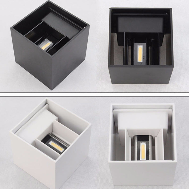 Moderne kreative LED -Wandlampenmeinung Schmiedeeisen geometrische Wandleuchten für Außenräume