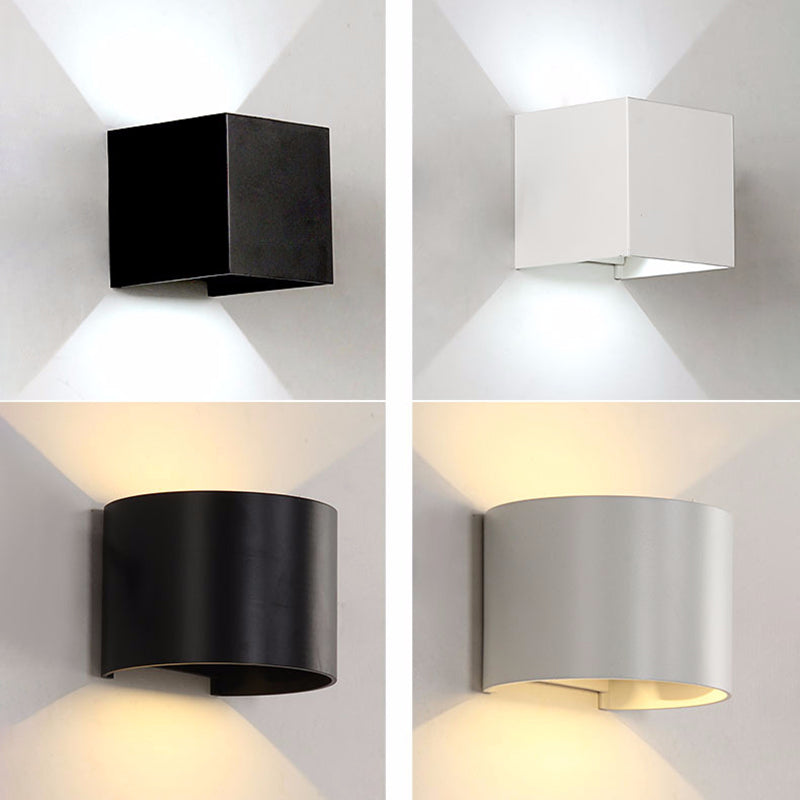 Moderne kreative LED -Wandlampenmeinung Schmiedeeisen geometrische Wandleuchten für Außenräume