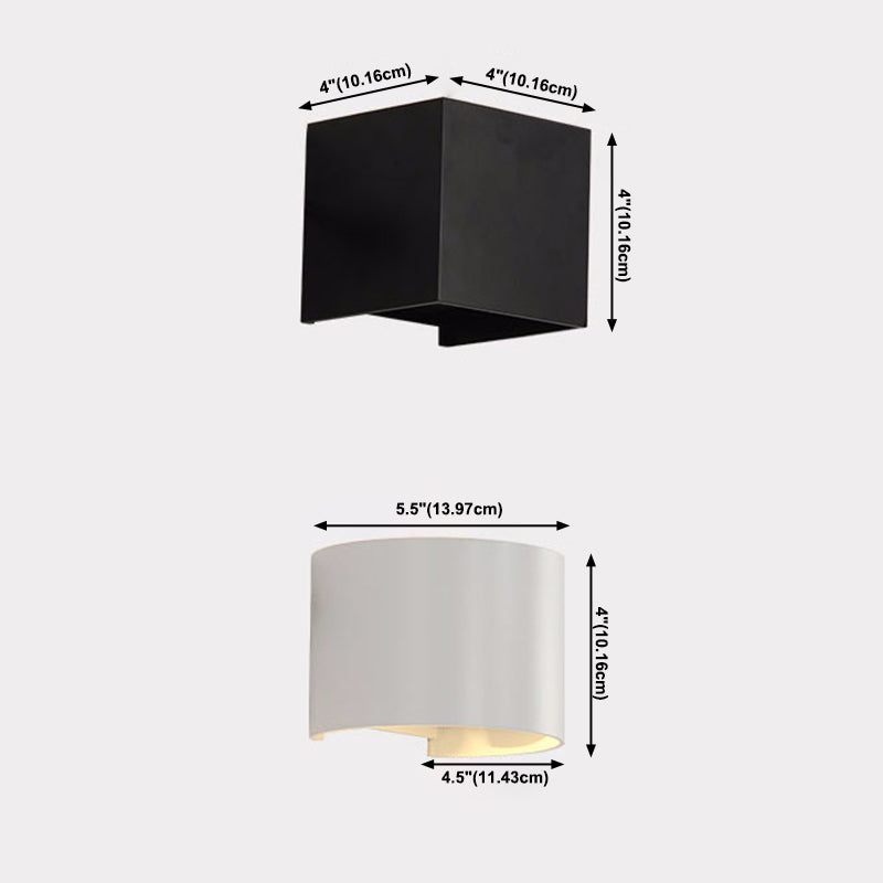 Lámpara de pared LED creativa moderna Spliques de pared geométrica de hierro geométrico para espacios exteriores