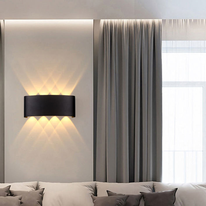 Square Shade Wall Lighting Modern Style Metal Multi Lights Sconce Lamp in Black