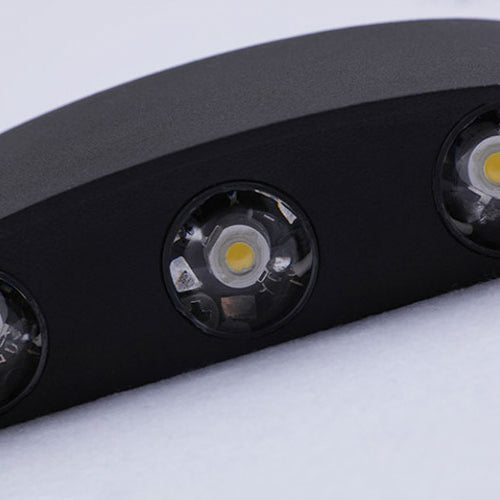 Square Shade Wall Lighting Modern Style Metal Multi Lights Sconce Lamp in Black