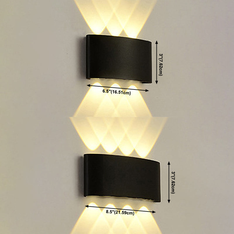 Square Shade Wall Lighting Modern Style Metal Multi Lights Sconce Lamp in Black