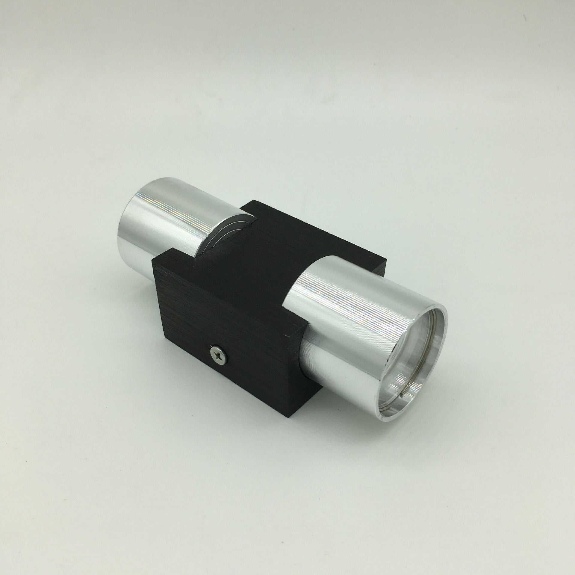 Half Cylinder Shade Wall Lighting Modern Style Metal 2 Lights Sconce Lamp in Chrome