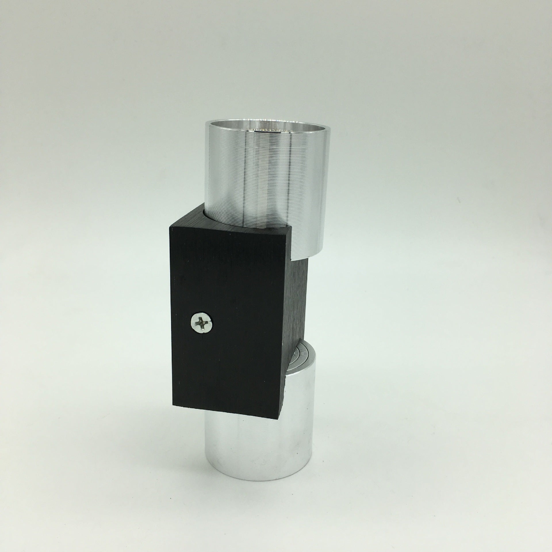 Half Cylinder Shade Wall Lighting Modern Style Metal 2 Lights Sconce Lamp in Chrome