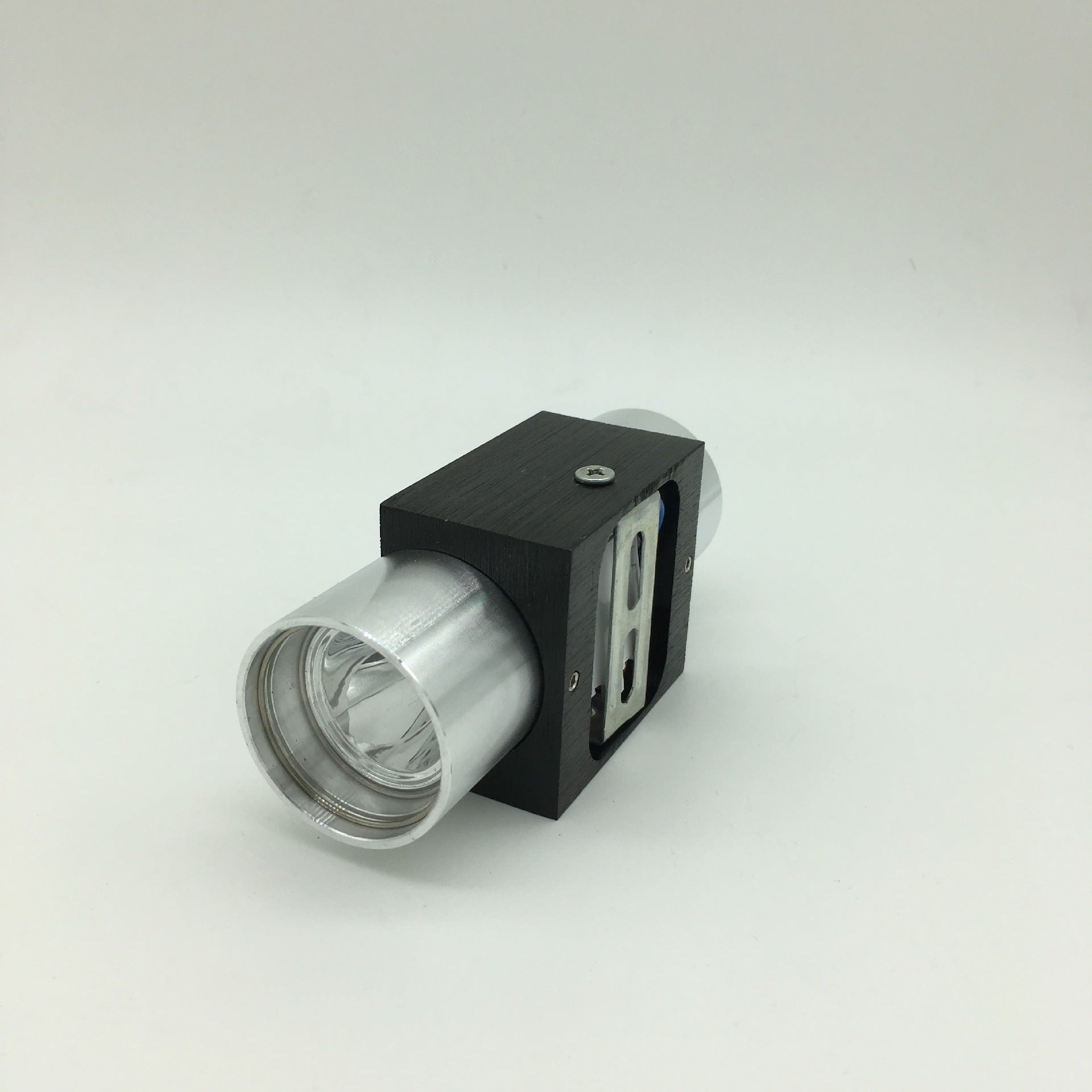 Half Cylinder Shade Wall Lighting Modern Style Metal 2 Lights Sconce Lamp in Chrome