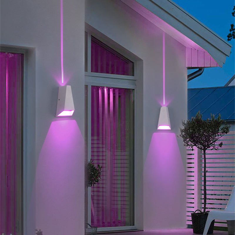 Geometric Shade Wall Lighting Modern Style Metal 2 Lights Wall Sconce Lamp