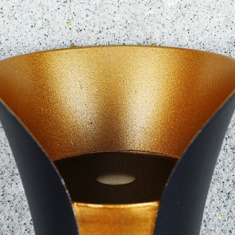 2 Lichter Geometrische Schattenwandbeleuchtung moderne Metallwandlampe Metall Wandlampe