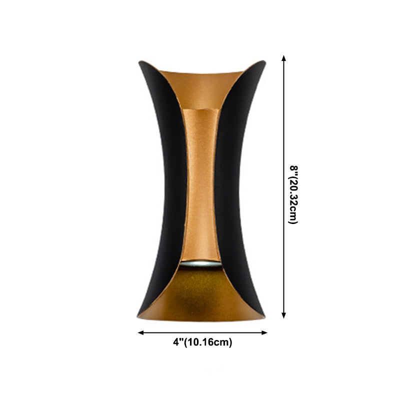 2 Lichter Geometrische Schattenwandbeleuchtung moderne Metallwandlampe Metall Wandlampe