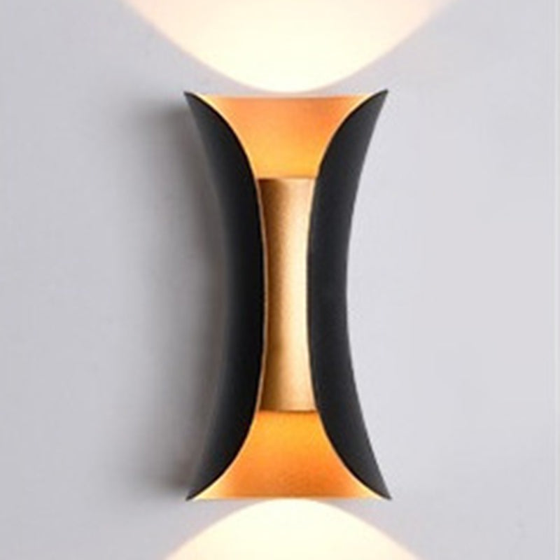 2 Lichter Geometrische Schattenwandbeleuchtung moderne Metallwandlampe Metall Wandlampe