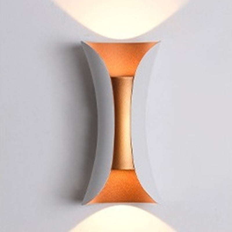 2 Lichter Geometrische Schattenwandbeleuchtung moderne Metallwandlampe Metall Wandlampe