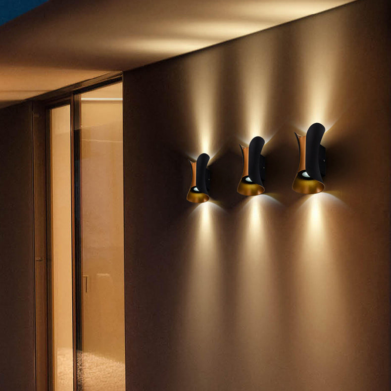 2 Lichter Geometrische Schattenwandbeleuchtung moderne Metallwandlampe Metall Wandlampe