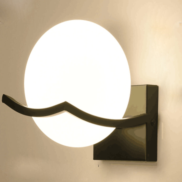 1 Light Globe Wall Sconce Lighting Modernwood Sconce Lighttures en marron