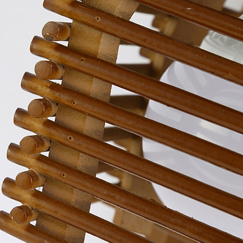 Barrel Sconce Lights Modern Wood 1 Light Wall Sconce Lighting in Brown