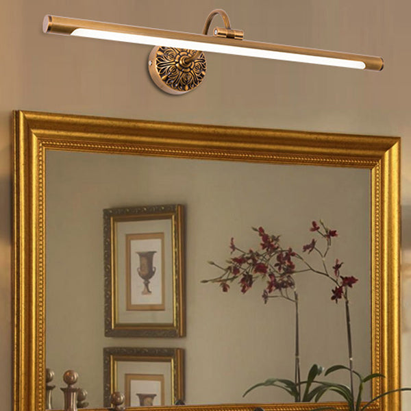 Linear Wall Sconce Lights Mid Century Metal 1 Light Sconce Light Fixture for Bathroom