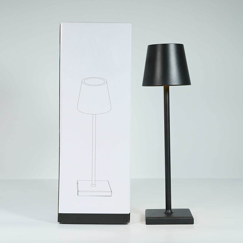 Lampe de table en métal avec commande tactile, lumière de table de cylindre pour le bureau