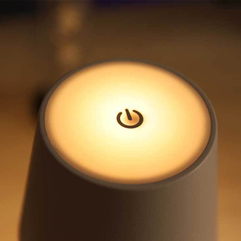 Lampe de table en métal avec commande tactile, lumière de table de cylindre pour le bureau