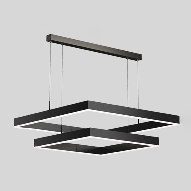 Moderno minimalismo a ciondolo a pendente a pendente chandelier kit di luce sospesa in metallo per soggiorno