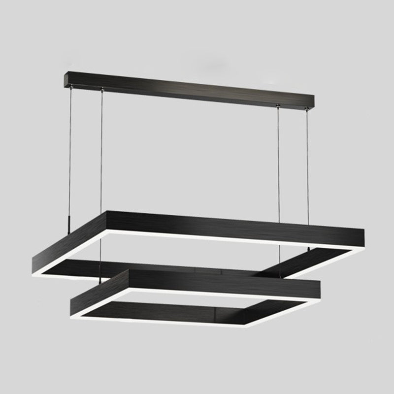 Moderno minimalismo a ciondolo a pendente a pendente chandelier kit di luce sospesa in metallo per soggiorno