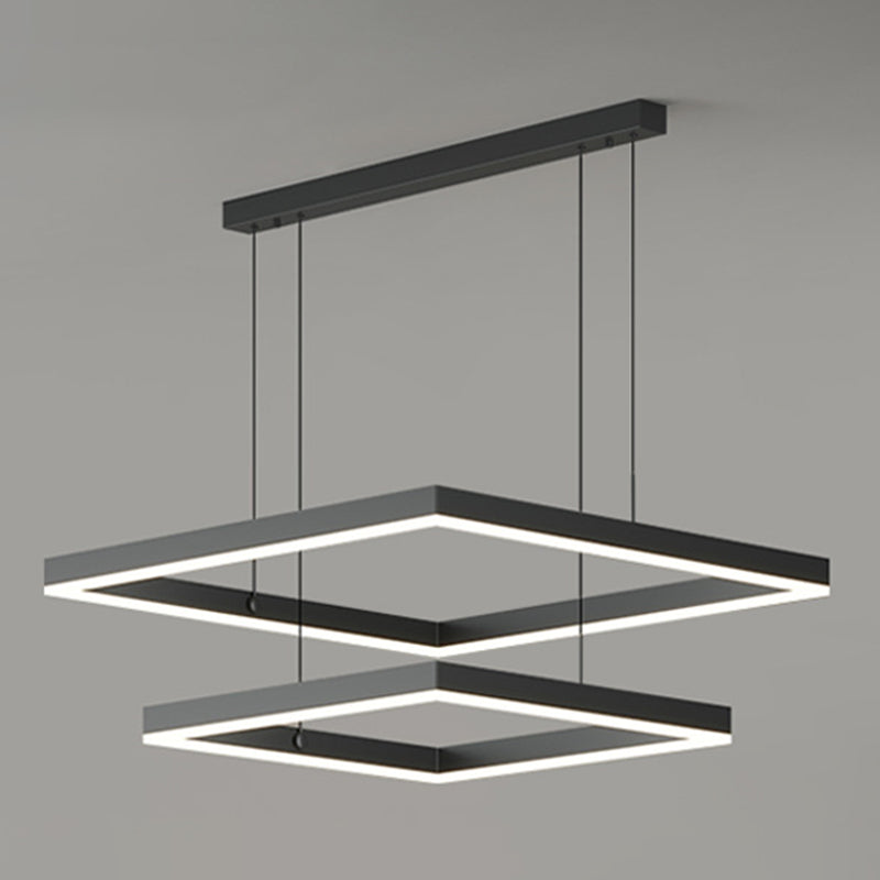 Moderno minimalismo a ciondolo a pendente a pendente chandelier kit di luce sospesa in metallo per soggiorno