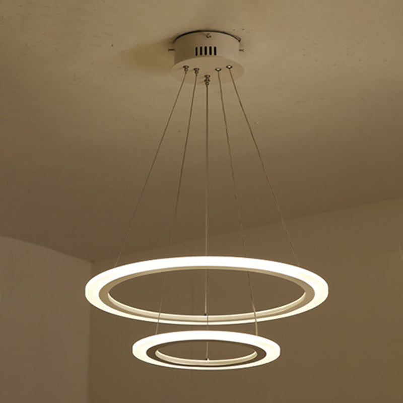 Moderne minimalisme -stijl LED hanger kroonluchter licht acryl hanger verlichting voor woonkamer