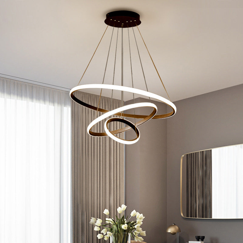 Moderne minimalisme stijl hanger kroonluchter licht metaal 3 licht plafond hanglampje voor woonkamer