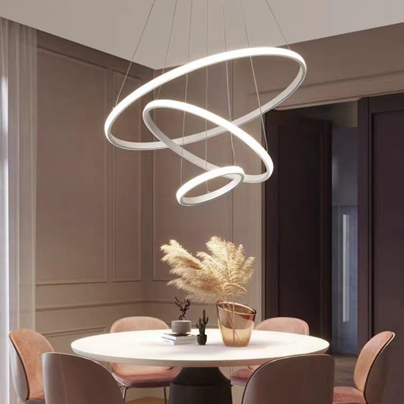 Moderne minimalisme stijl hanger kroonluchter licht metaal 3 licht plafond hanglampje voor woonkamer