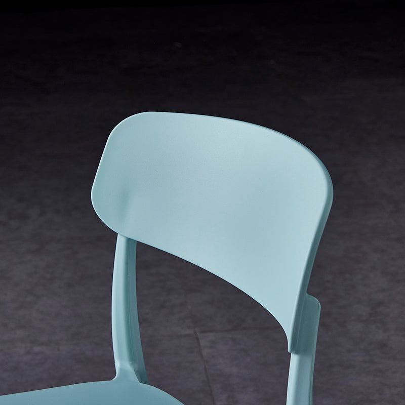 Sillas de comedor de plástico de estilo moderno, respaldo abierto, sillas laterales para cocina