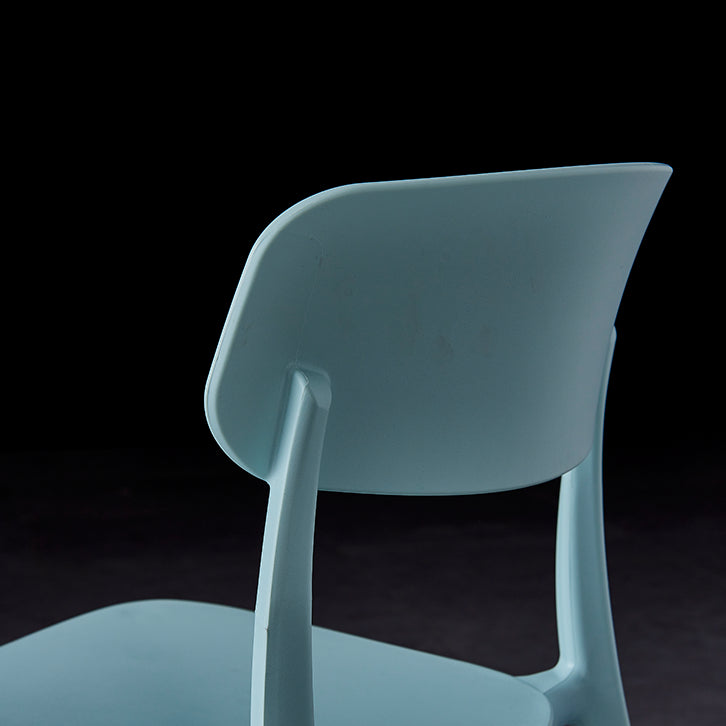 Sillas de comedor de plástico de estilo moderno, respaldo abierto, sillas laterales para cocina