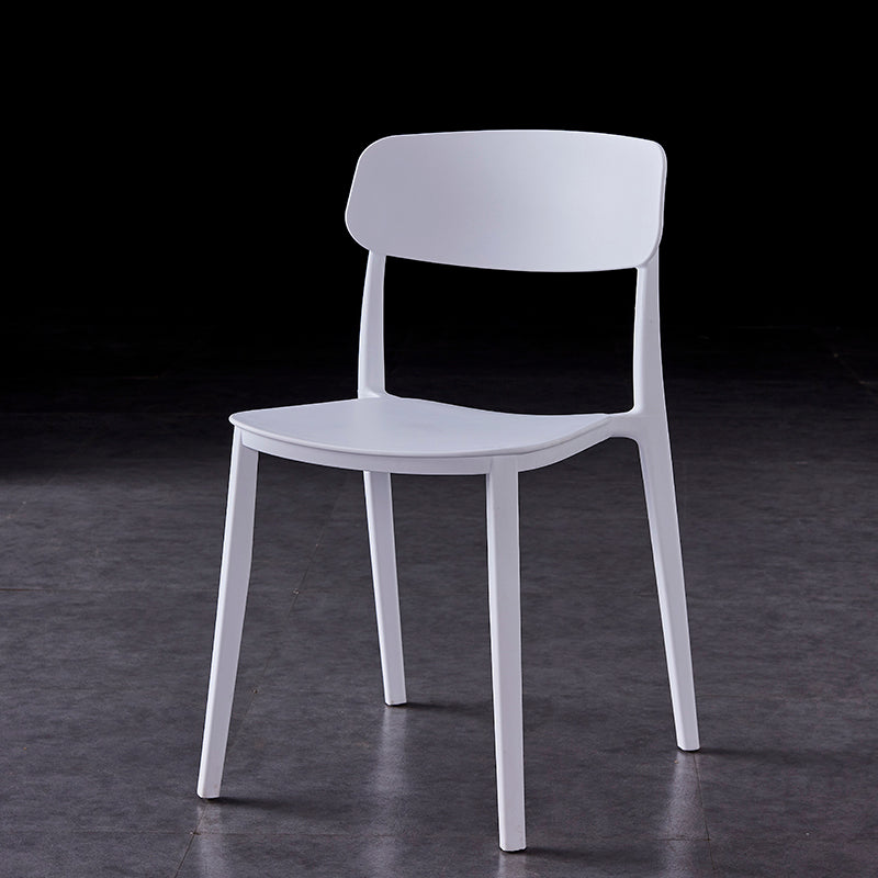 Sillas de comedor de plástico de estilo moderno, respaldo abierto, sillas laterales para cocina