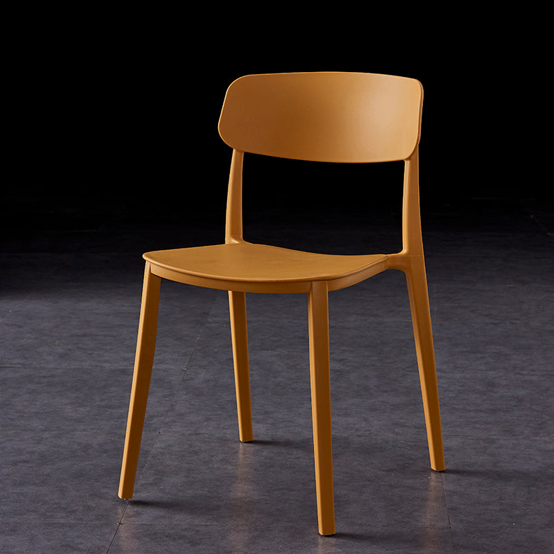 Sillas de comedor de plástico de estilo moderno, respaldo abierto, sillas laterales para cocina