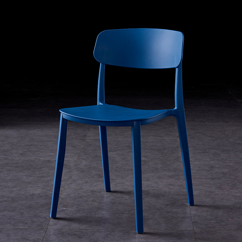 Sillas de comedor de plástico de estilo moderno, respaldo abierto, sillas laterales para cocina