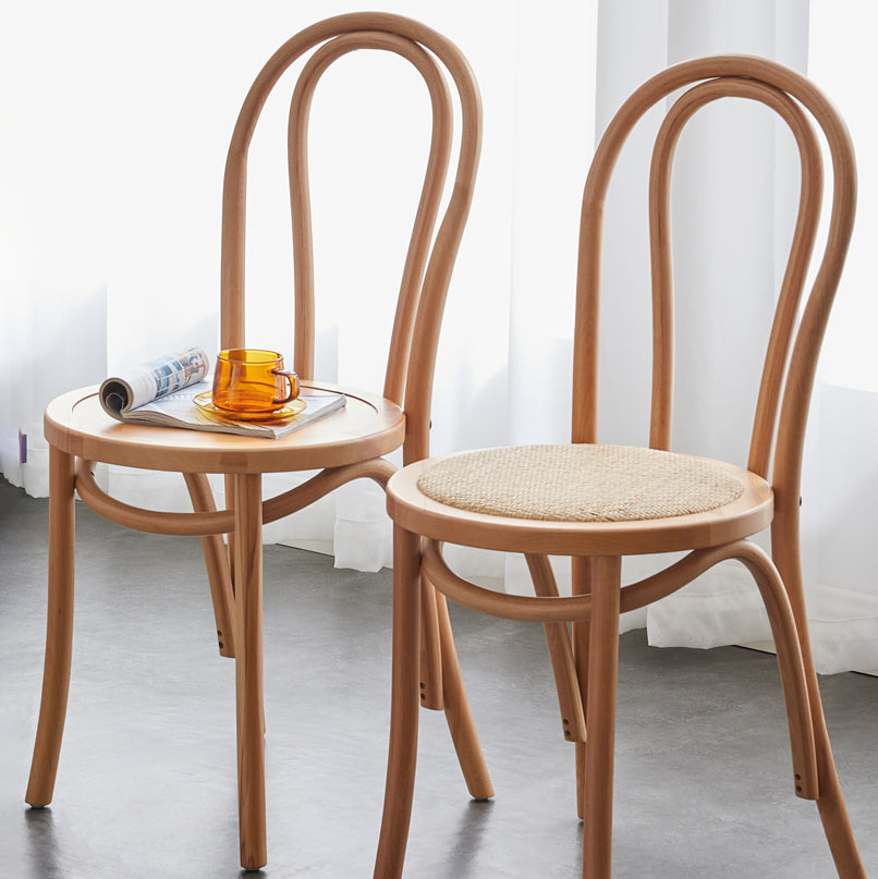 Juego de sillas de madera de haya contemporánea, cocina, comedor, sillas traseras Windsor
