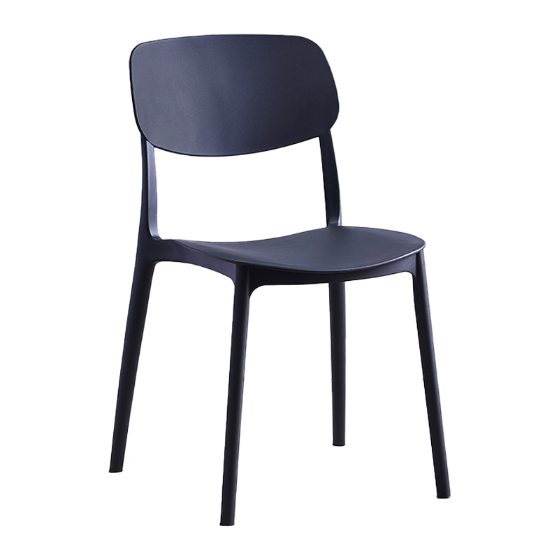 Sillas de comedor de plástico de estilo contemporáneo, respaldo abierto, silla lateral para cocina