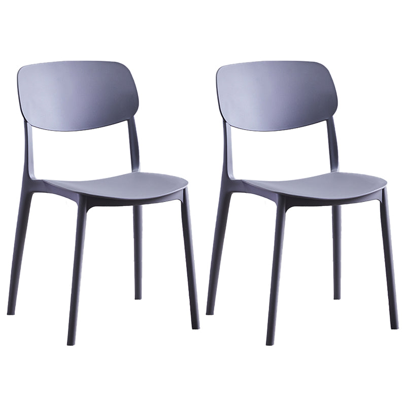Sillas de comedor de plástico de estilo contemporáneo, respaldo abierto, silla lateral para cocina